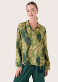 Blanco Blouse with Leaf Print VERDE Woman image number 2