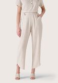 Puka linen and viscose trousers BEIGE NARCISO Woman image number 2