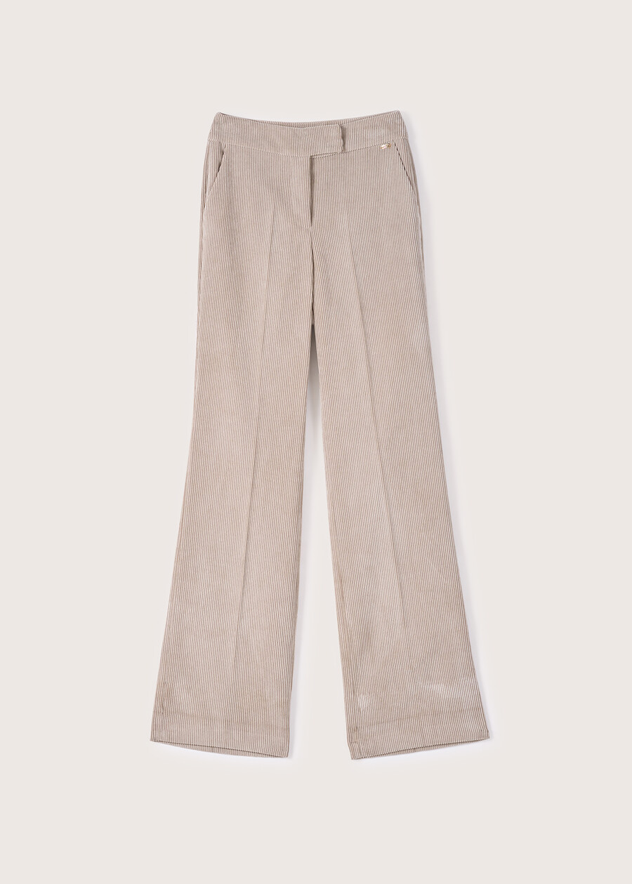 Giorgia trousers in corduroy ROSSO BORDEAUXBEIGE GREIGE Woman , image number 7