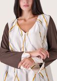 Cassia double fabric blouse BIANCO WHITEBIANCO OFF WHITE Woman image number 2