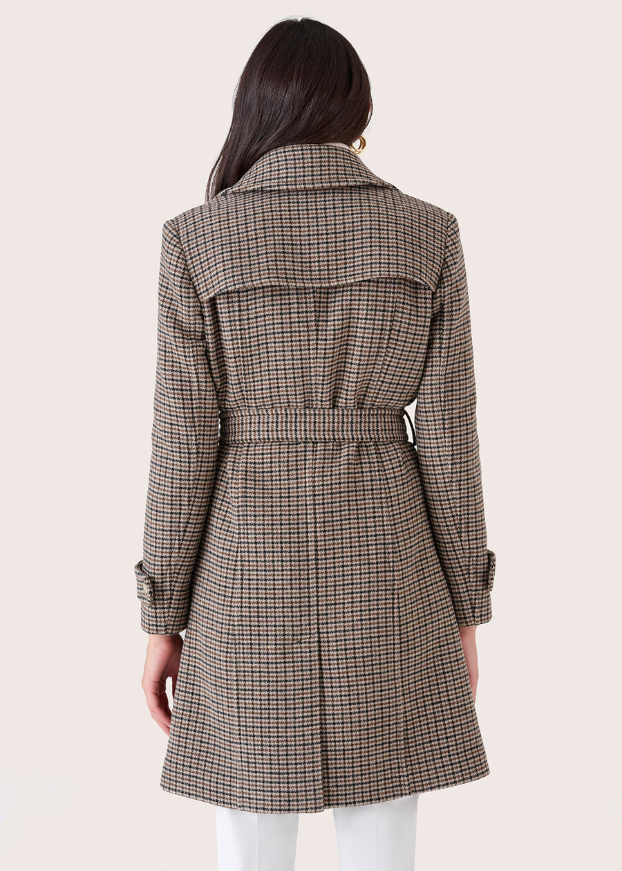 Coat with check pattern MARRONE Woman , image number 4