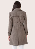 Coat with check pattern MARRONE Woman image number 4