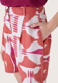 Bug linen and cotton Bermuda shorts MARRONE SUGHERO Woman image number 4