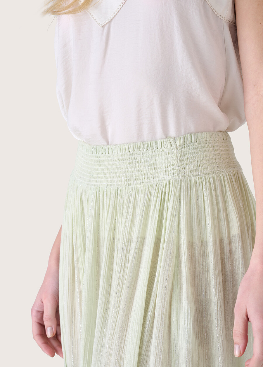 Gin 100% rayon skirt VERDE OLIVA Woman , image number 3