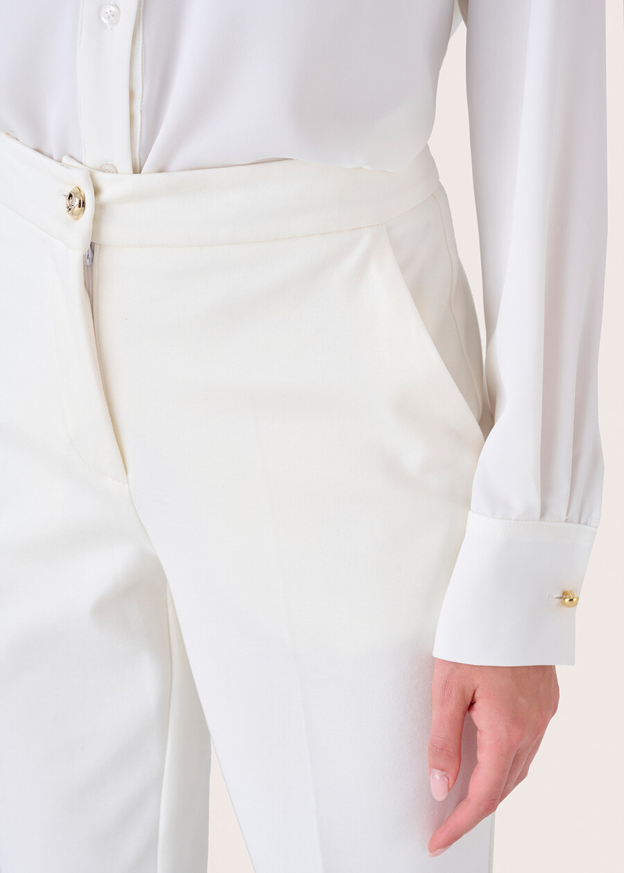 Alice trousers in Milano stitch BIANCO WHITE Woman , image number 5