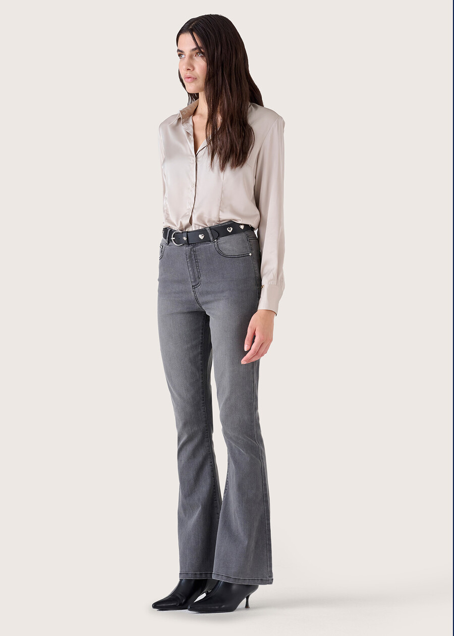 Cindy denim cotton trousers DENIM DARK DENIMGRIGIO GREY Woman , image number 1