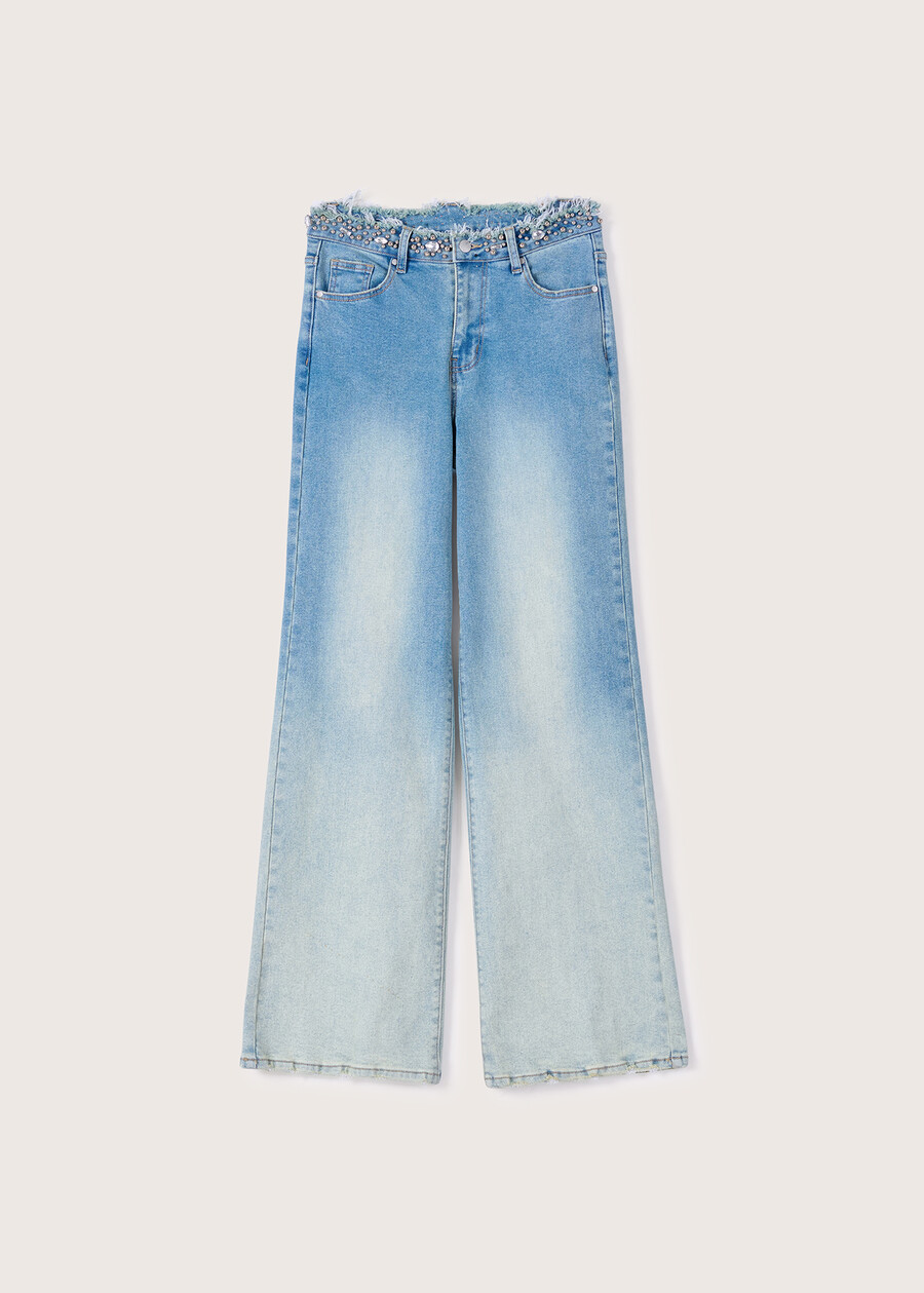 Daisy cotton denim trousers DENIM MEDIUM DENIM Woman , image number 6