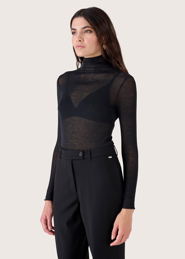 Maglia Stacey in viscosa NERO BLACK Donna null