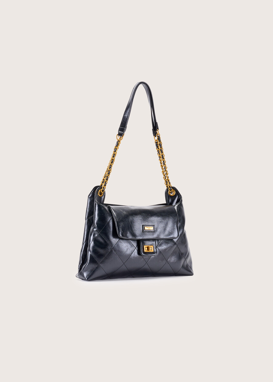 Berta eco-leather crossbody bag NERO BLACK Woman , image number 3