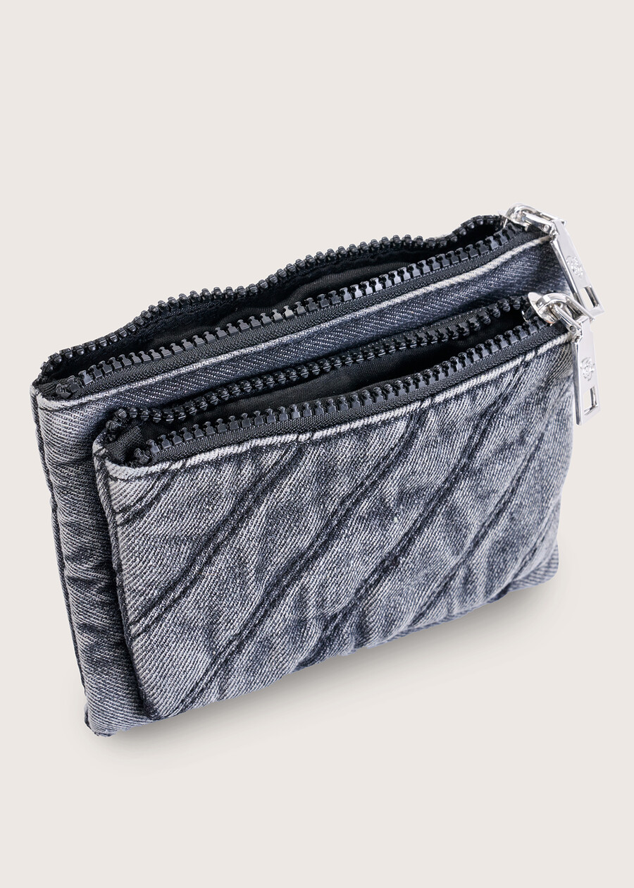 Persea cotton denim coin purse DENIM LIGHT DENIMGRIGIO GREY Woman , image number 2