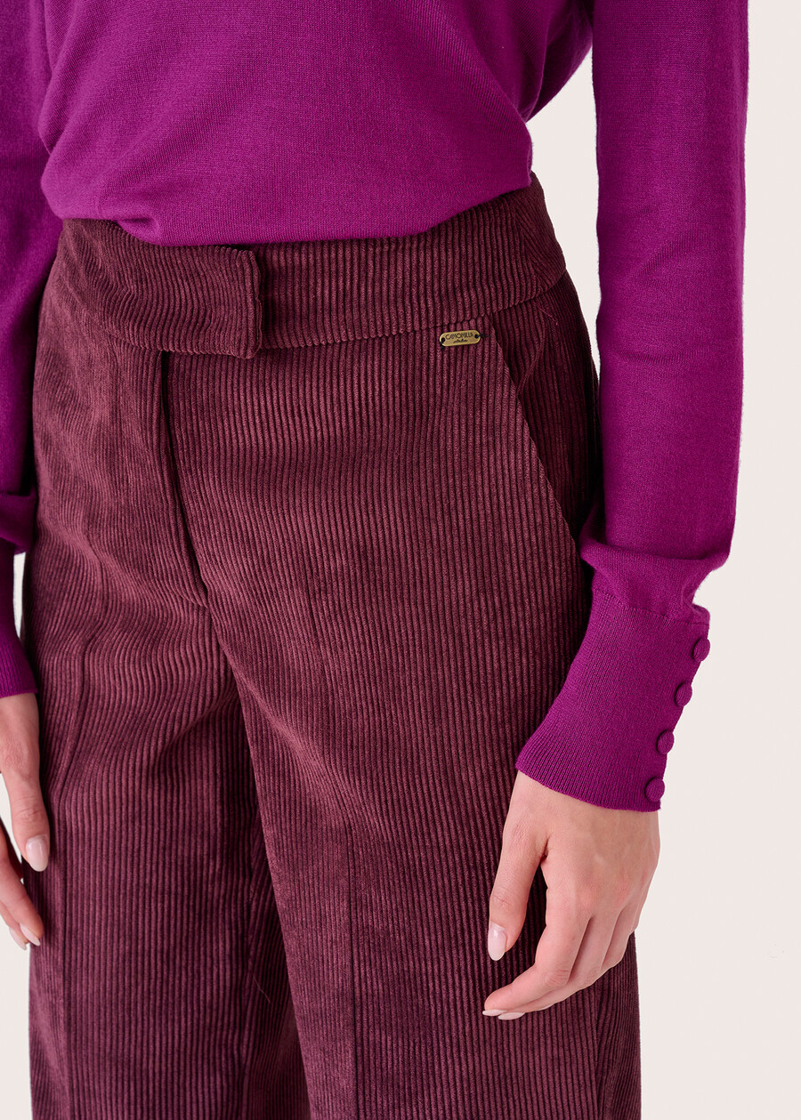 Giorgia trousers in corduroy ROSSO BORDEAUXBEIGE GREIGE Woman , image number 5