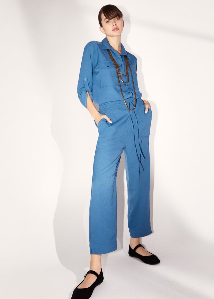 Pintus crepe trousers BLU AVION Woman , image number 1