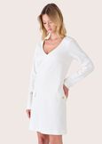 Adriana Milano stitch dress BIANCO WHITENERO BLACK Woman image number 2