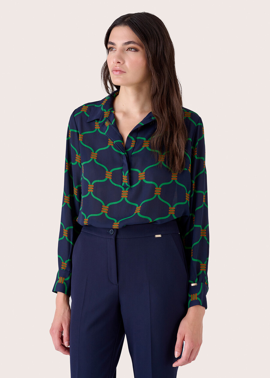 Camylla crepe blouse VIOLABLUE OLTREMARE Woman , image number 2