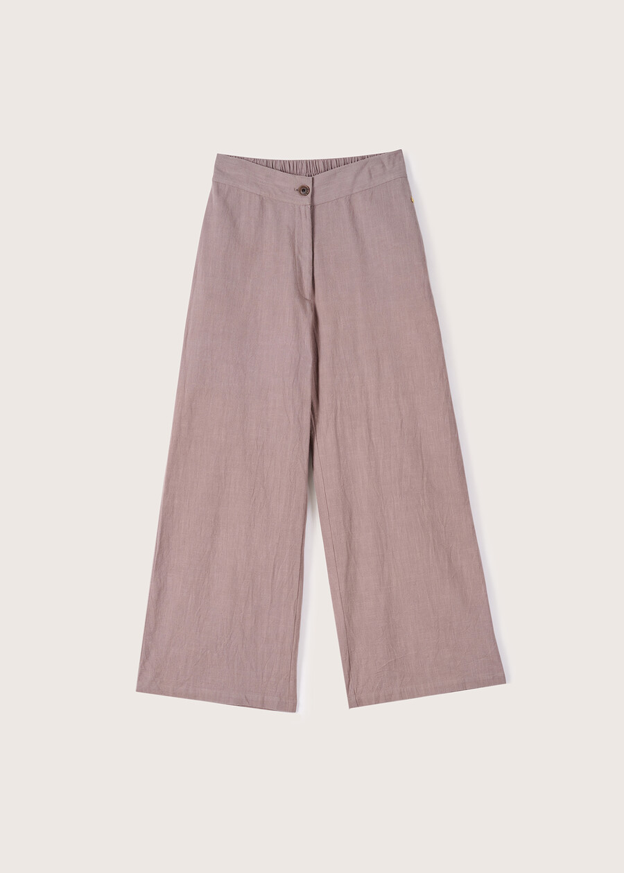 Piper 100% cotton trousers GRIGIO TORTORANERO BLACK Woman , image number 6