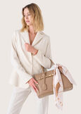 Belly eco-leather shopping bag NERO BLACKBEIGE Woman image number 2