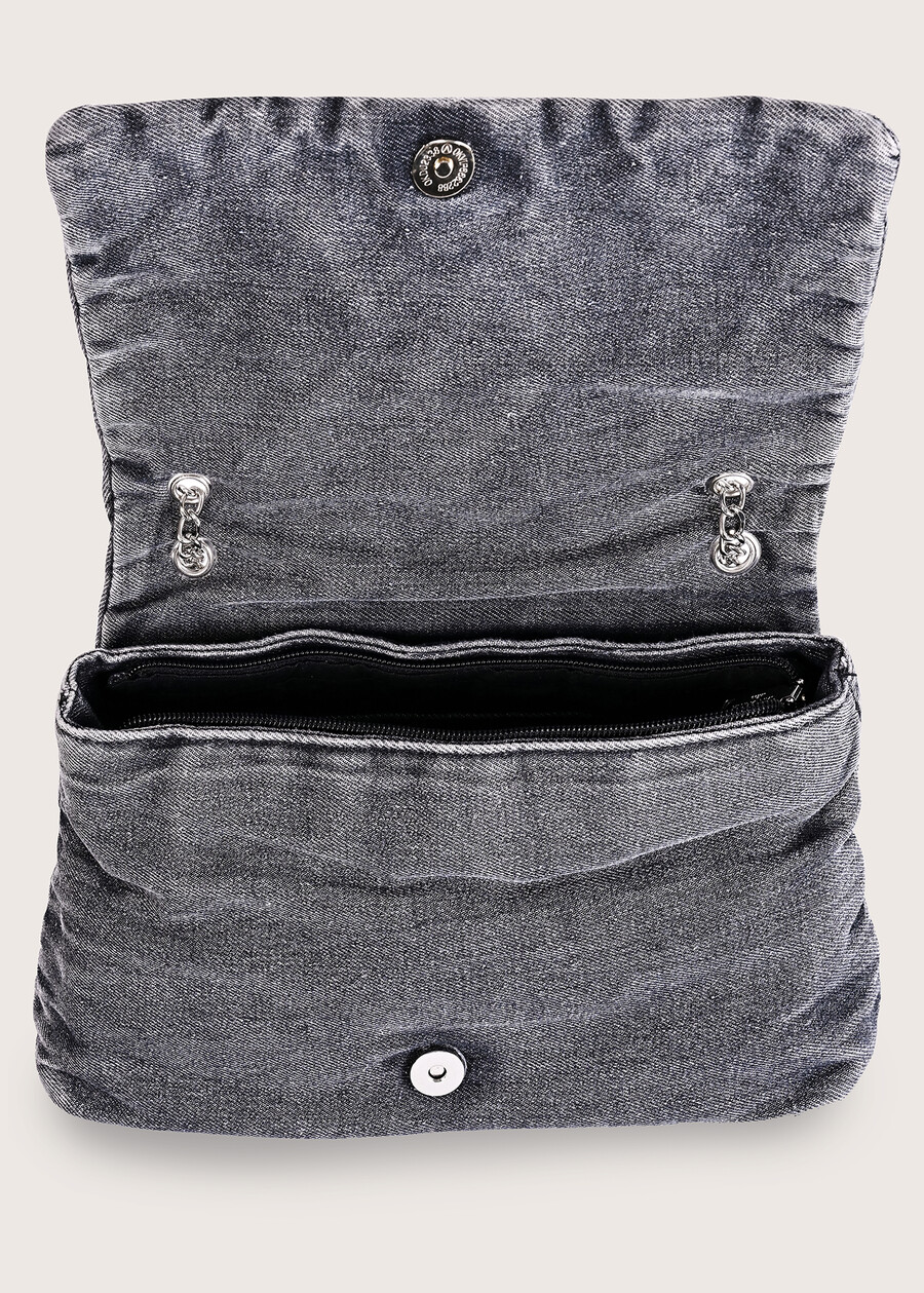 Bedelia cotton denim clutch bag GRIGIO GREY Woman , image number 4