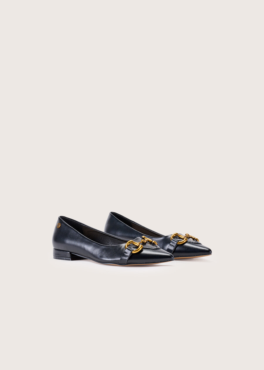 Saffira eco-leather ballerina shoes NERO BLACK Woman , image number 3