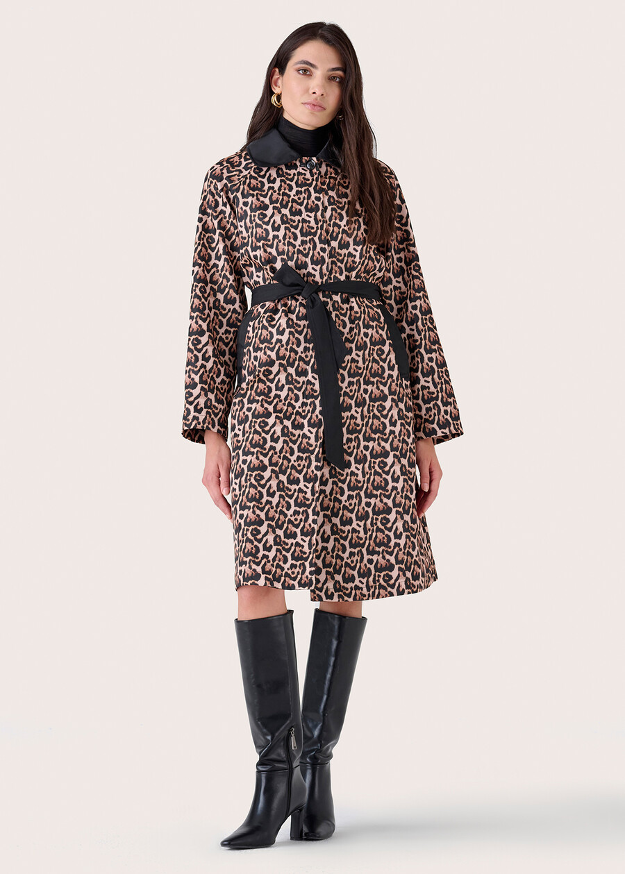 Thom trench with animal pattern NERO BLACK Woman , image number 2