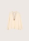 Cabby 100% rayon twill blouse BEIGE LATTE Woman image number 5