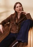 Gianni Jacket in eco-suede MARRONE Woman image number 1