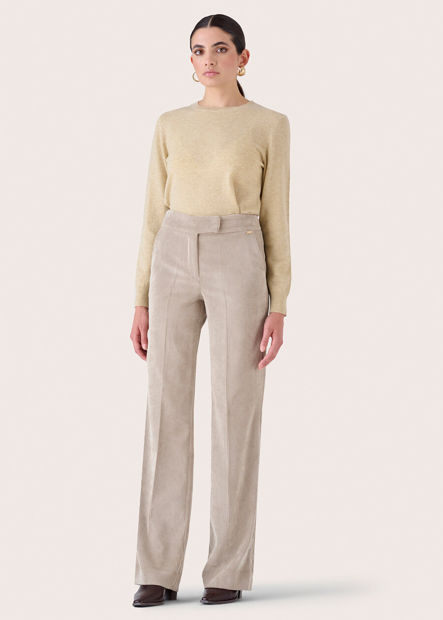 Giorgia trousers in corduroy ROSSO BORDEAUXBEIGE GREIGE Woman , image number 3