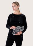 Bellissa paillettes clutch bag GRIGIO SILVER  Woman image number 1