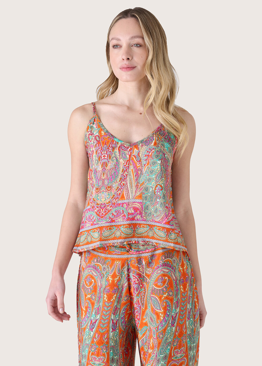 Trilly patterned top ARANCIO CARROT Woman , image number 1