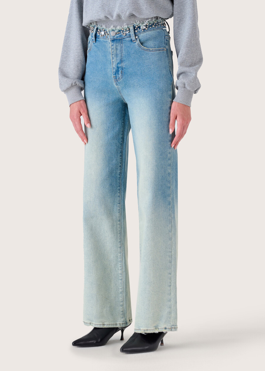 Daisy cotton denim trousers DENIM MEDIUM DENIM Woman , image number 3