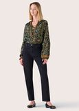 Kate cotton denim trousers DENIMNERO BLACK Woman image number 1