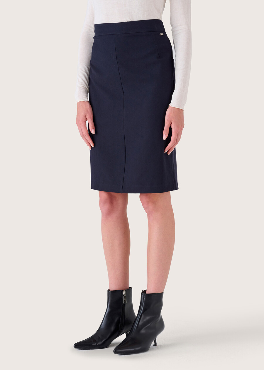 Gladys technical fabric skirt NERO BLACKBEIGE GESSOBLU Woman , image number 3