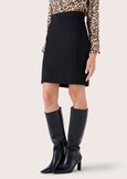 Gianet skirt in Milano knit fabric NERO BLACK Woman image number 3