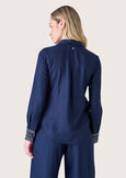 Cledi 100% rayon shirt BLUE OLTREMARE  Woman image number 4