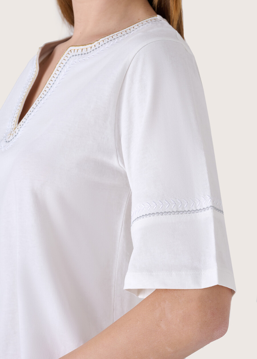 Strive 100% organic cotton blouse BIANCO ORCHIDEA Woman , image number 3