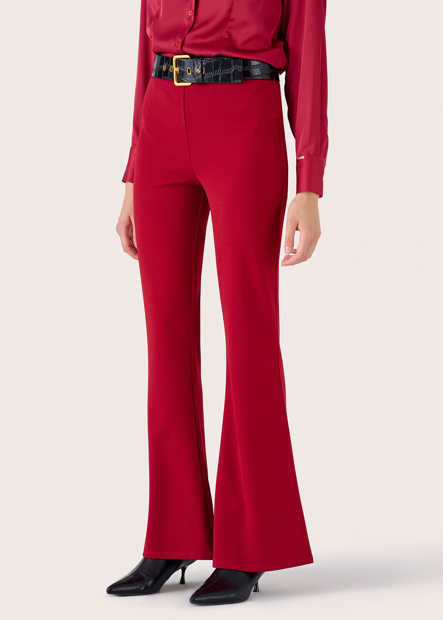 Victoria flared trousers ROSSO MARTENERO BLACKBLUE DARK BLUEMARRONE Woman , image number 3