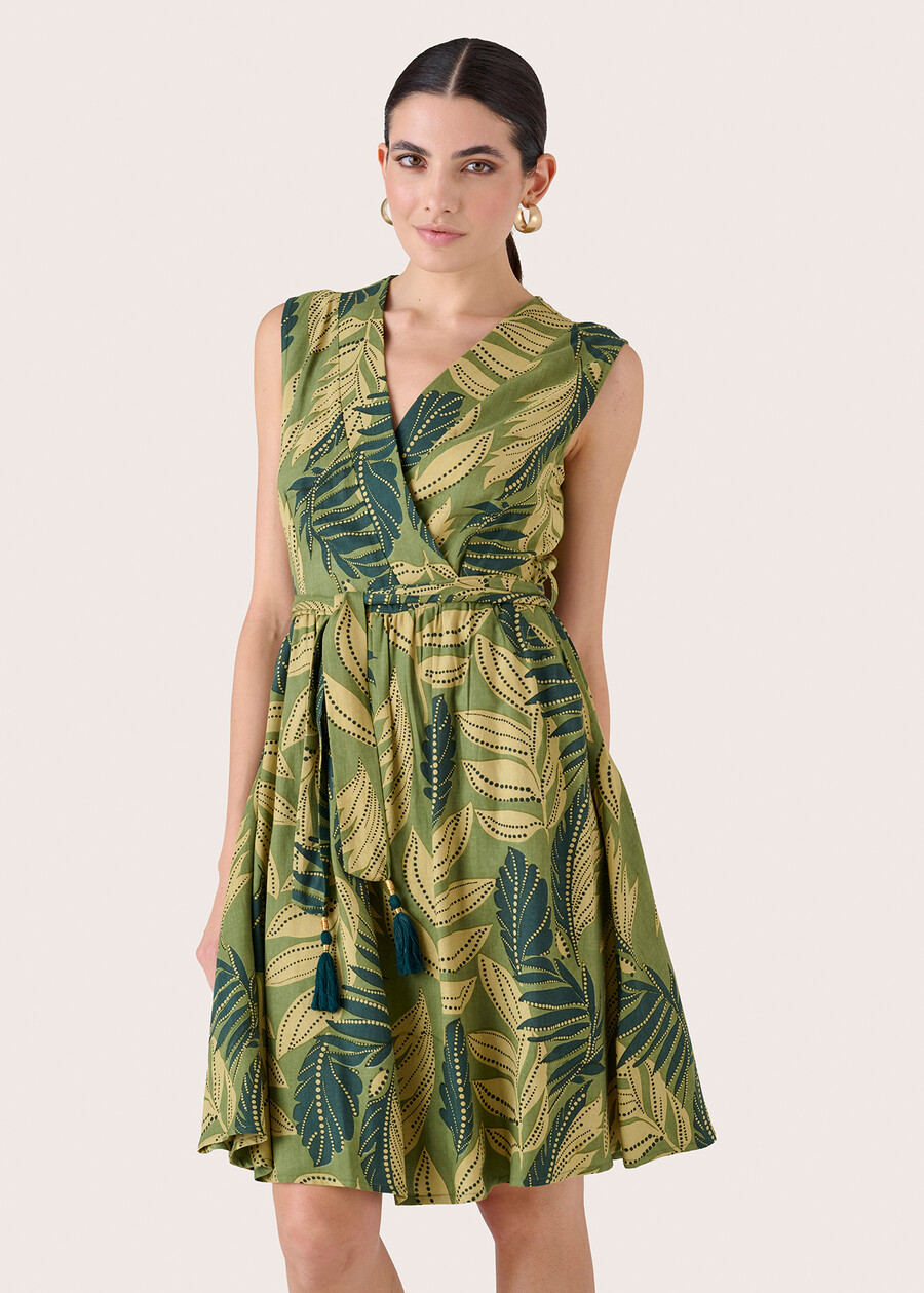 Alan Dress with Tropical Print VERDE Woman , image number 3