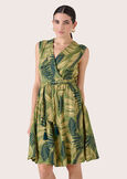 Alan Dress with Tropical Print VERDE Woman image number 3