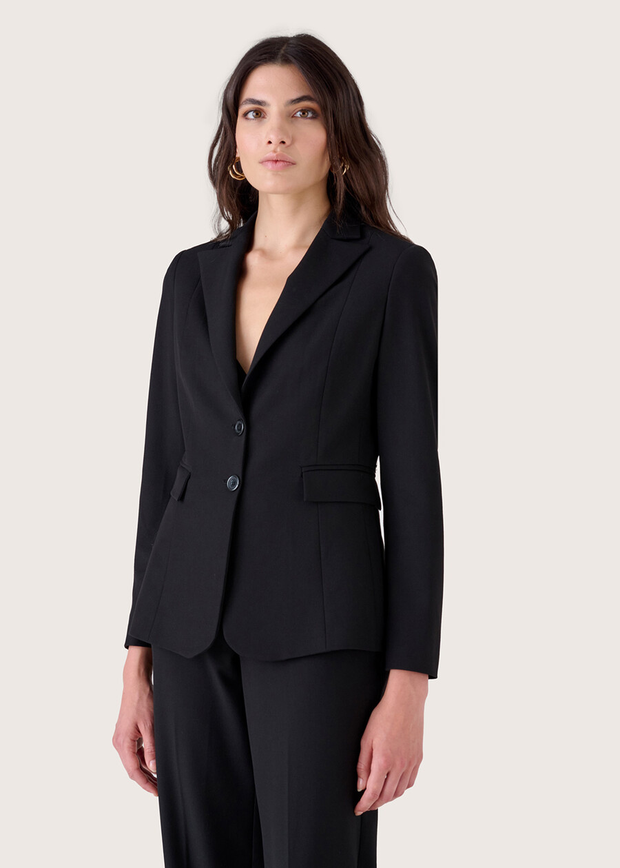 Giselle technical fabric blazer NERO BLACKBEIGE GESSOBLU Woman , image number 2