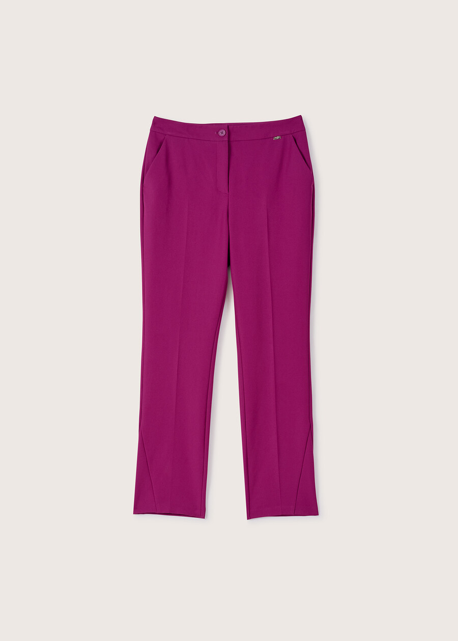 Jacqueline narrow-leg trousers ROSSO MAGENTANERO BLACKBLUE DARK BLUEVERDE BOTTIGLIA Woman , image number 6