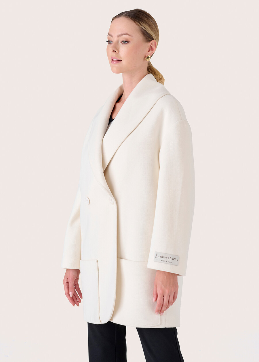 Calvin white woolen coat BIANCO WHITE Woman , image number 3