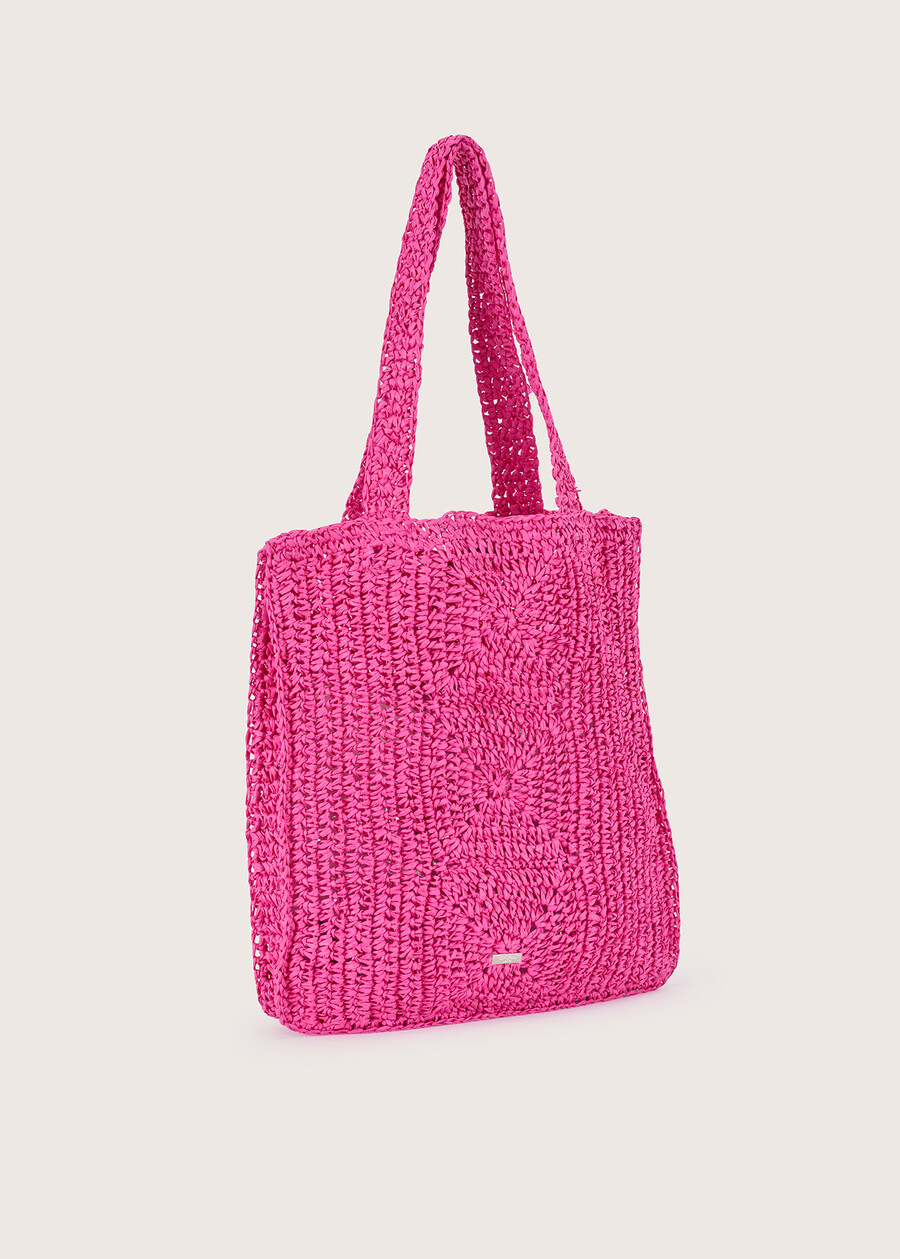 Brochet 100% straw bag ROSA FUCSIABLU FRENCH Woman , image number 1