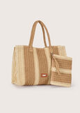 Bicam 100% straw bag BEIGE LIGHT BEIGE Woman image number 2