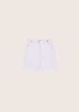 Boldi linen and cotton Bermuda shorts BIANCO WHITEVERDE ASPARAGO Woman image number 5