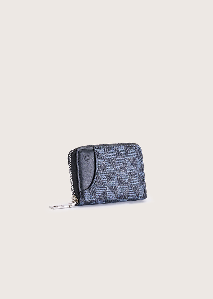 Palm Small eco-leather wallet MARRONENERO BLACK Woman , image number 2