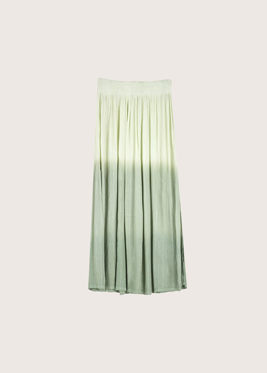 Gin 100% rayon skirt VERDE OLIVA Woman , image number 5