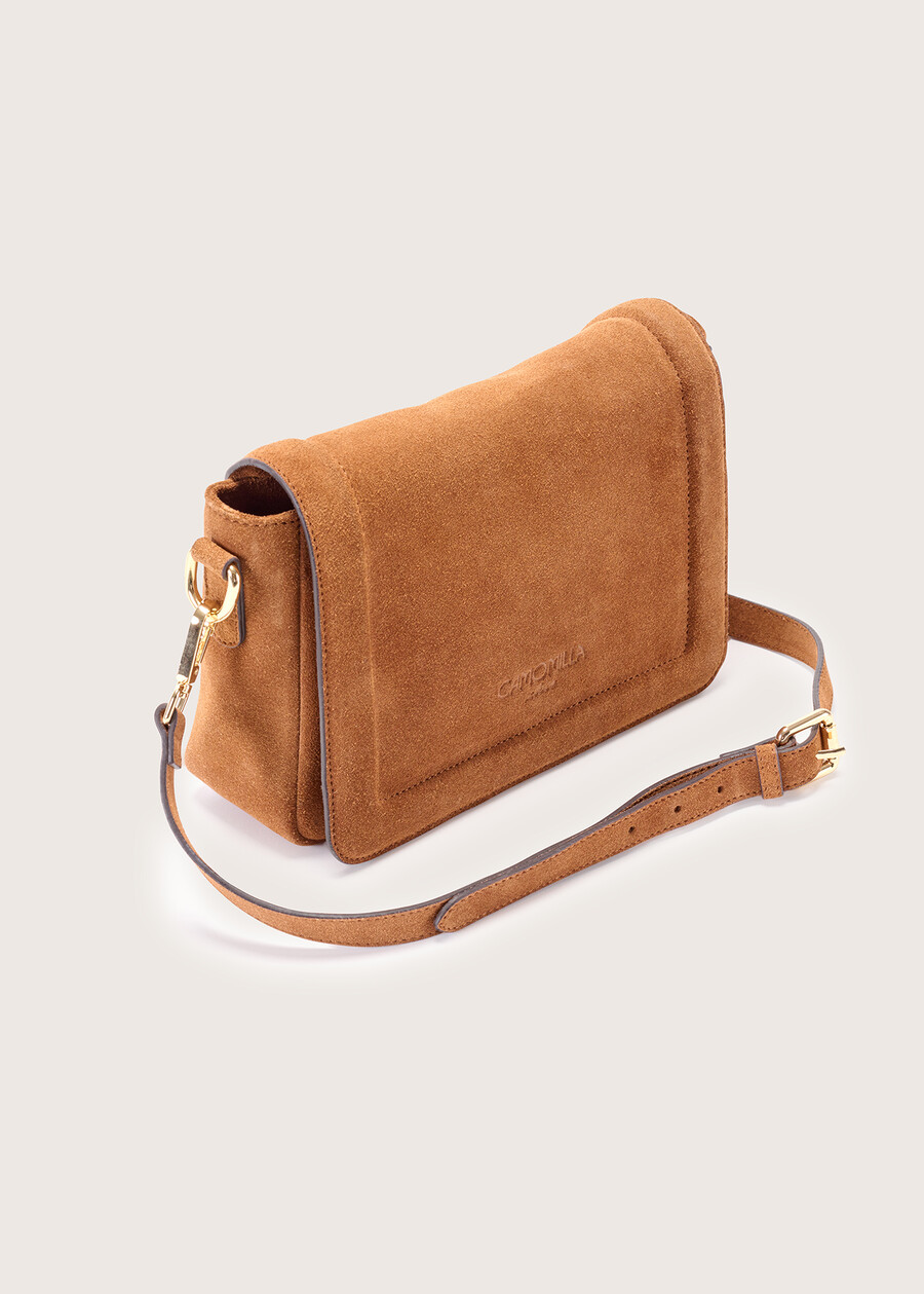 Balema 100% suede crossbody bag MARRONE Woman , image number 4