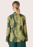 Blanco Blouse with Leaf Print VERDE Woman image number 4