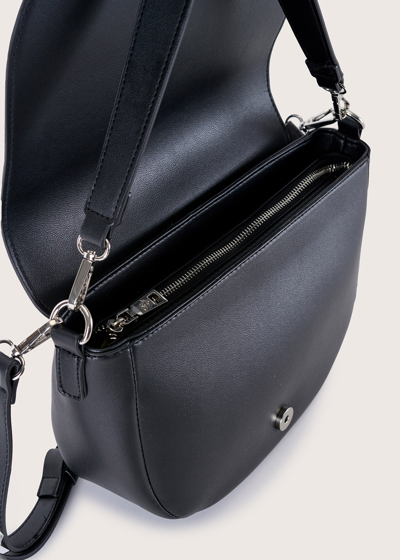 All saints captain online leather round crossbody bag